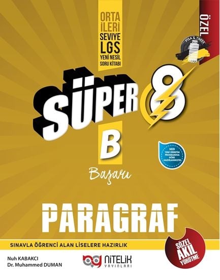 Süper 8. Sınıf Yeni Nesil Paragraf Soru Kitabı