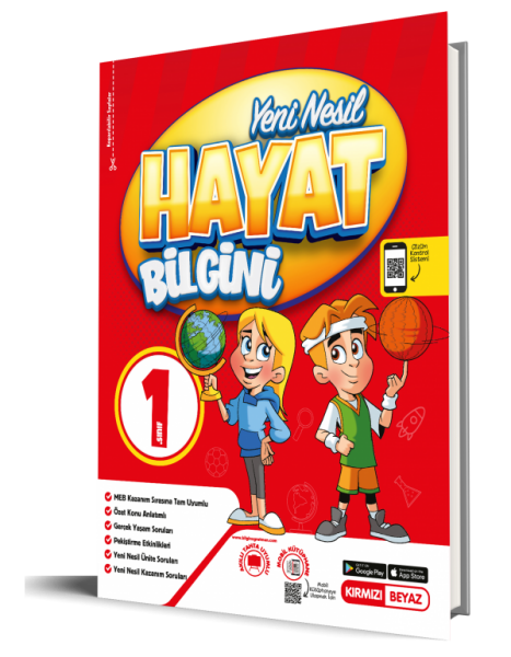 Kırmızı Beyaz 1.Sınıf Yeni Nesil Hayat Bilgini