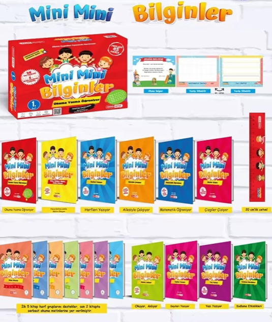 1. Sınıf Mini Mini Bilginler Okuma Yazma Seti