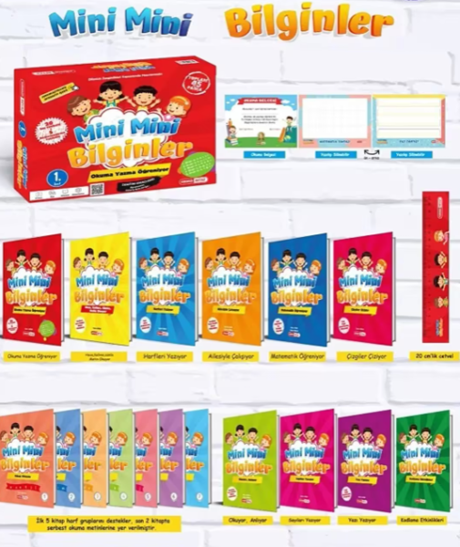 1. Sınıf Mini Mini Bilginler Okuma Yazma Seti