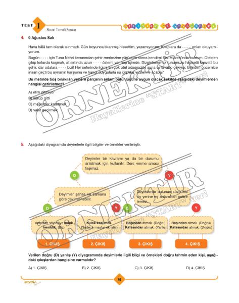 Deyimler ve Atasözleri Soru Bankası