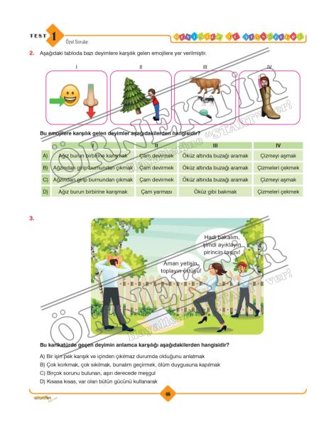 Deyimler ve Atasözleri Soru Bankası