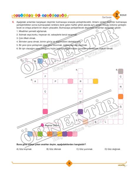 Deyimler ve Atasözleri Soru Bankası