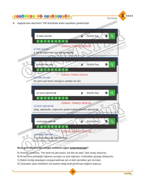 Deyimler ve Atasözleri Soru Bankası