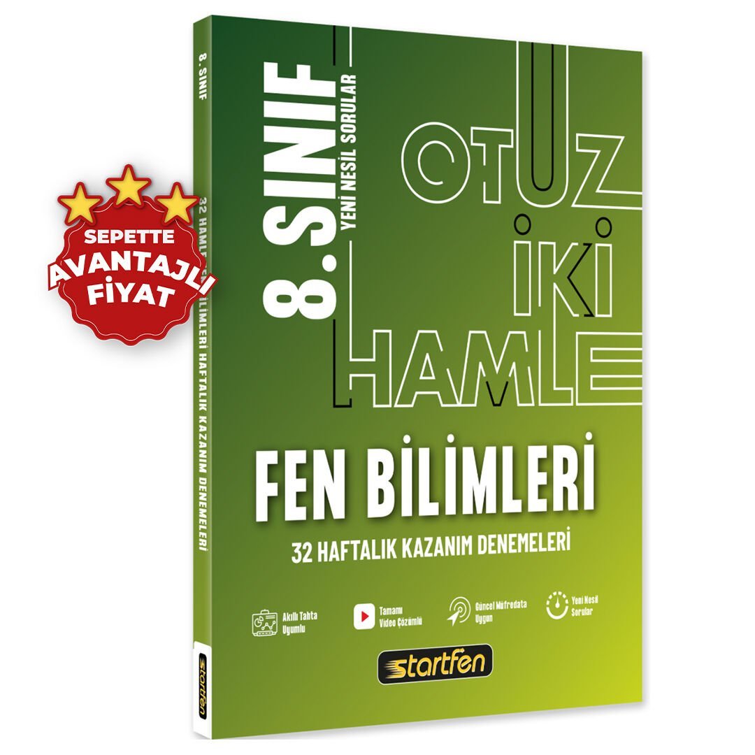 8. SINIF FEN BİLİMLERİ 32 HAMLE KAZANIM DENEMELERİ