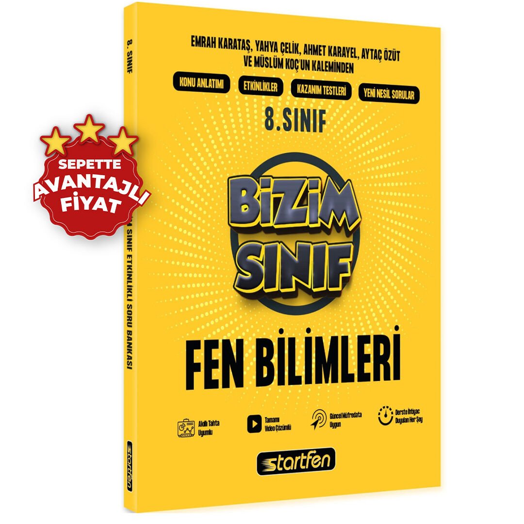 8. SINIF BİZİM SINIF FEN BİLİMLERİ ETKİNLİKLİ SORU BANKASI