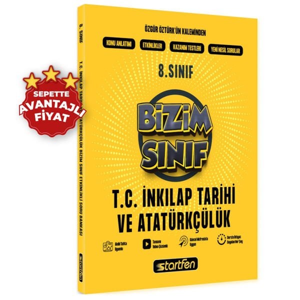 8. SINIF BİZİM SINIF T.C. İNKILAP TARİHİ VE ATATÜRKÇÜLÜK ETKİNLİKLİ SORU BANKASI