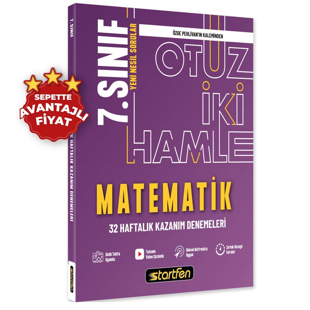 7. SINIF MATEMATİK 32 HAMLE HAFTALIK KAZANIM DENEMELERİ