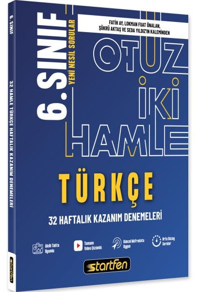 6. SINIF TÜRKÇE 32 HAMLE HAFTALIK KAZANIM DENEMELERİ