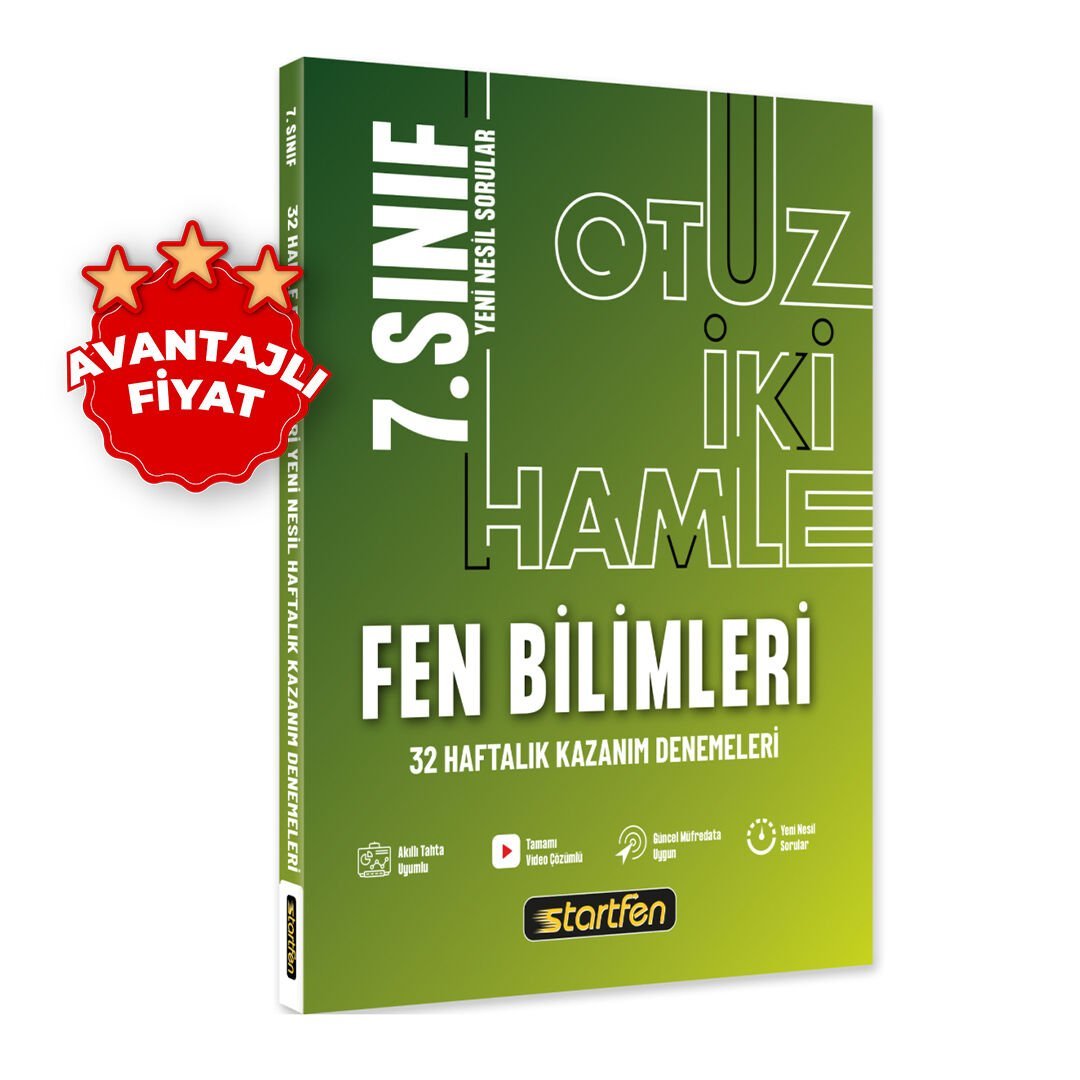 7. SINIF FEN BİLİMLERİ 32 HAMLE HAFTALIK KAZANIM DENEMELERİ