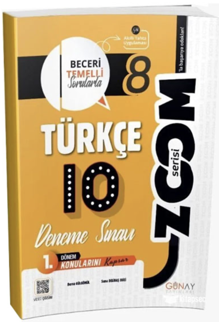8. Sınıf LGS Türkçe Zoom 1. Dönem 10'lu Deneme