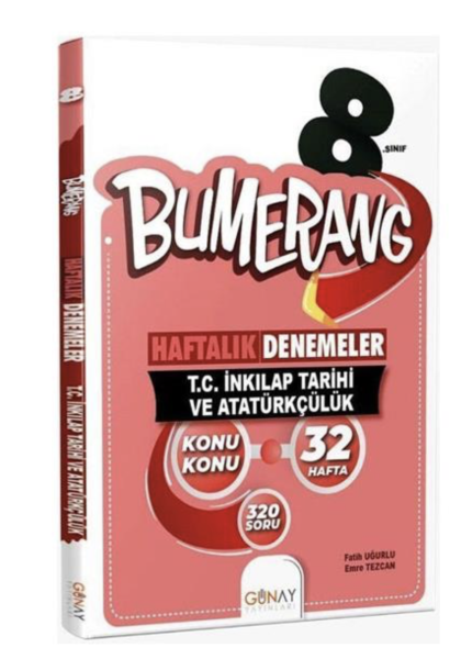 8. Sınıf T.C. İnkılap Tarihi ve Atatürkçülük Bumerang 32 Haftalık  Denemeleri