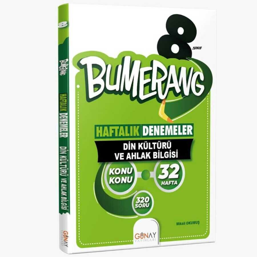 8. Sınıf Din Kültürü ve Ahlak Bilgisi Bumerang 32 Haftalık Denemeleri