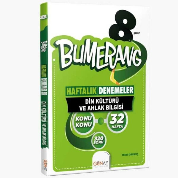 8. Sınıf Din Kültürü ve Ahlak Bilgisi Bumerang 32 Haftalık Denemeleri